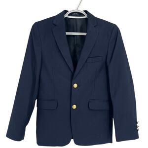CHAPS Navy Blue Blazer Jacket Gold Buttons Easter Special Occasion Boy's Size 12